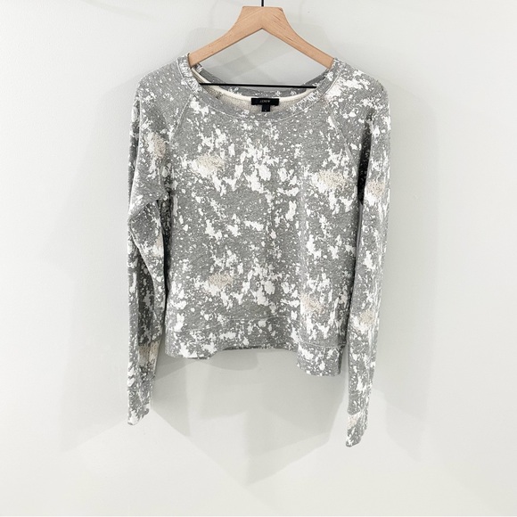 J. Crew Gray Paint Splatter Sweatshirt Size Small - Picture 2 of 6